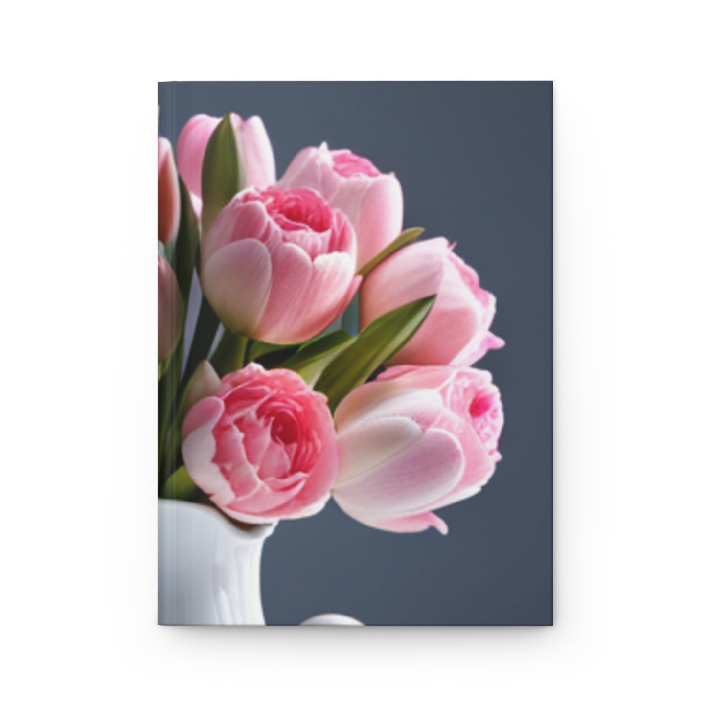 Pink Roses Vase Matte Hardcover Journal